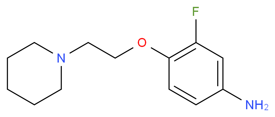 3-Fluoro-4-[2-(1-piperidinyl)ethoxy]phenylamine_分子结构_CAS_)