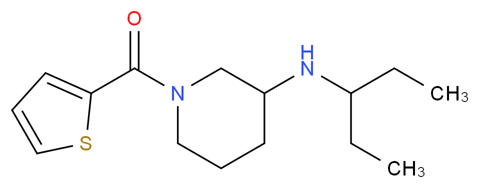 N-(1-ethylpropyl)-1-(2-thienylcarbonyl)piperidin-3-amine_分子结构_CAS_)