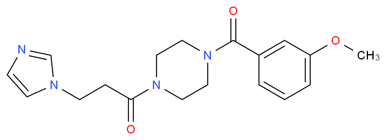 1-[3-(1H-imidazol-1-yl)propanoyl]-4-(3-methoxybenzoyl)piperazine_分子结构_CAS_)