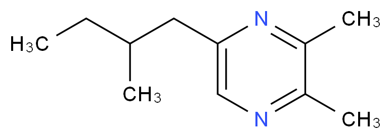 2,3-Dimethyl-5-(2-methylbutyl)pyrazine_分子结构_CAS_75492-01-2)