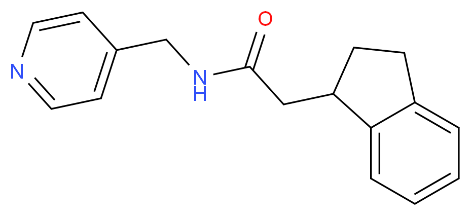 2-(2,3-dihydro-1H-inden-1-yl)-N-(4-pyridinylmethyl)acetamide_分子结构_CAS_)