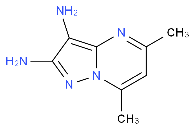 5,7-dimethylpyrazolo[1,5-a]pyrimidine-2,3-diamine_分子结构_CAS_200884-04-4