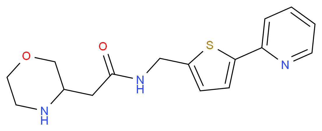 2-(3-morpholinyl)-N-{[5-(2-pyridinyl)-2-thienyl]methyl}acetamide_分子结构_CAS_)