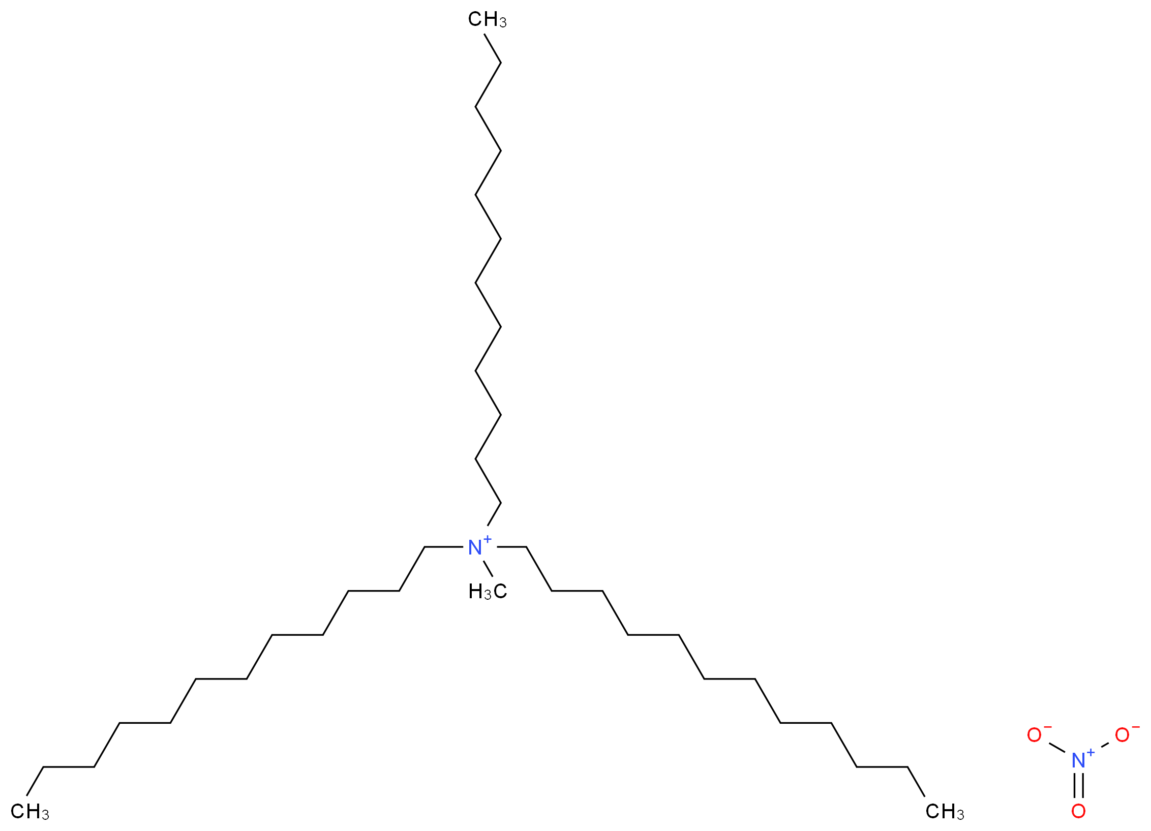 tridodecyl(methyl)azanium nitrate_分子结构_CAS_13533-59-0