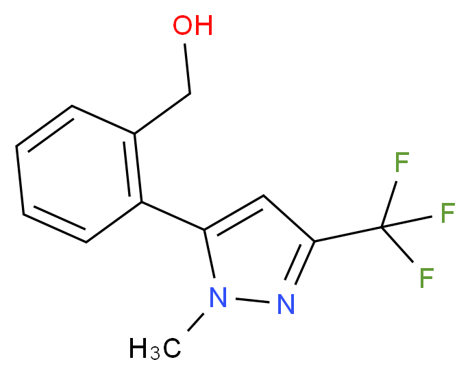 2-[1-Methyl-3-(trifluoromethyl)-1H-pyrazol-5-yl]benzyl alcohol 97%_分子结构_CAS_892502-29-3)