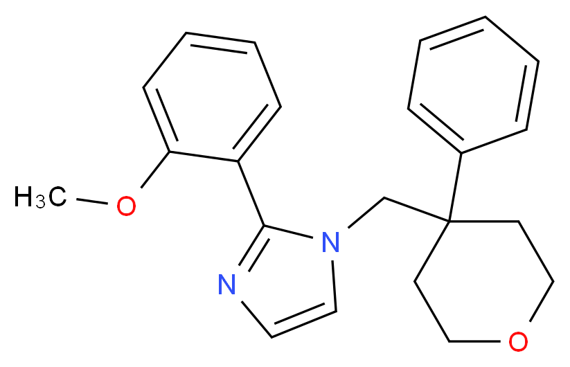2-(2-methoxyphenyl)-1-[(4-phenyltetrahydro-2H-pyran-4-yl)methyl]-1H-imidazole_分子结构_CAS_)