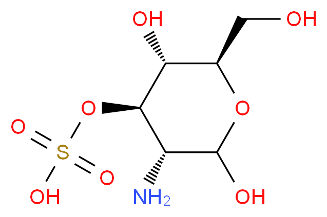 [(3R,4R,5R,6R)-3-amino-2,5-dihydroxy-6-(hydroxymethyl)oxan-4-yl]oxidanesulfonic acid_分子结构_CAS_76330-20-6