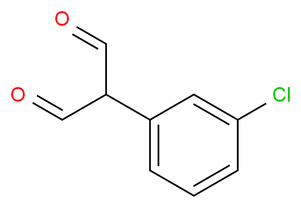 2-(3-chlorophenyl)propanedial_分子结构_CAS_74963-16-9