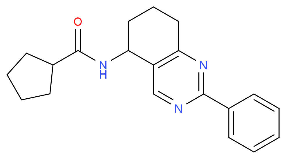 N-(2-phenyl-5,6,7,8-tetrahydro-5-quinazolinyl)cyclopentanecarboxamide_分子结构_CAS_)