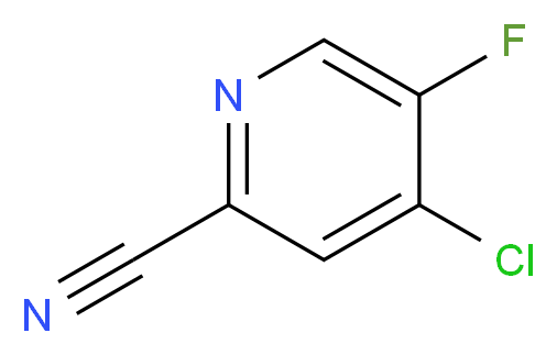 4-chloro-5-fluoropyridine-2-carbonitrile_分子结构_CAS_1260663-56-6