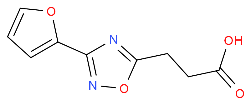 3-[3-(2-furyl)-1,2,4-oxadiazol-5-yl]propanoic acid_分子结构_CAS_878437-14-0)