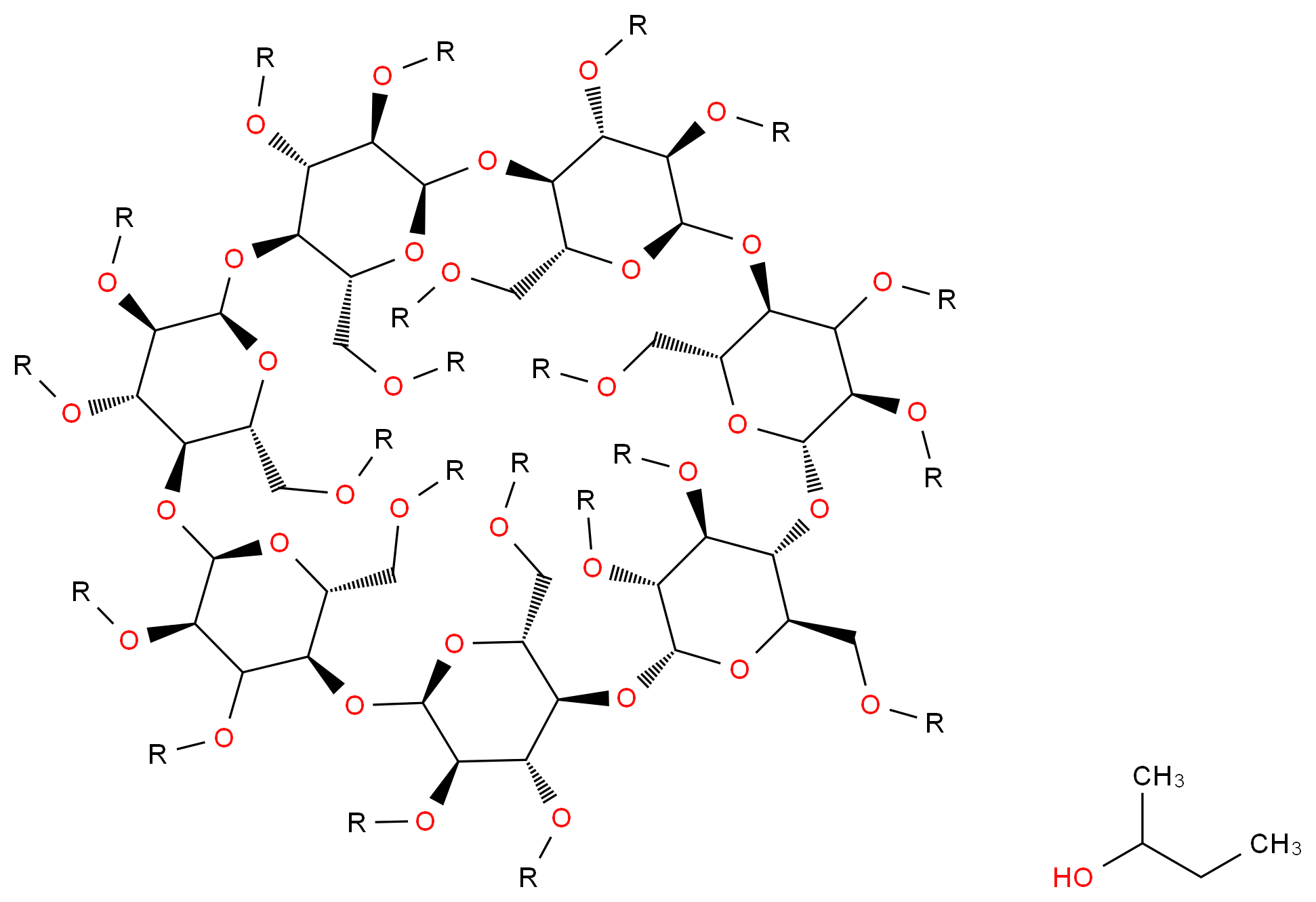 2-Hydroxypropyl-β-cyclodextrin_分子结构_CAS_128446-35-5)