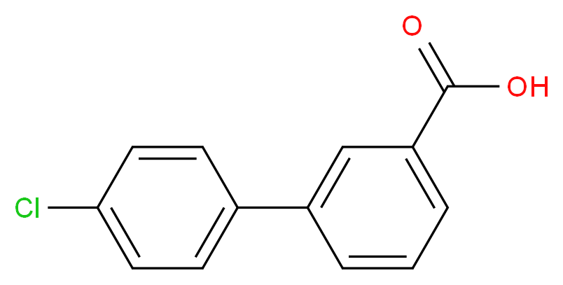 4'-Chloro-[1,1'-biphenyl]-3-carboxylic acid_分子结构_CAS_4655-10-1)