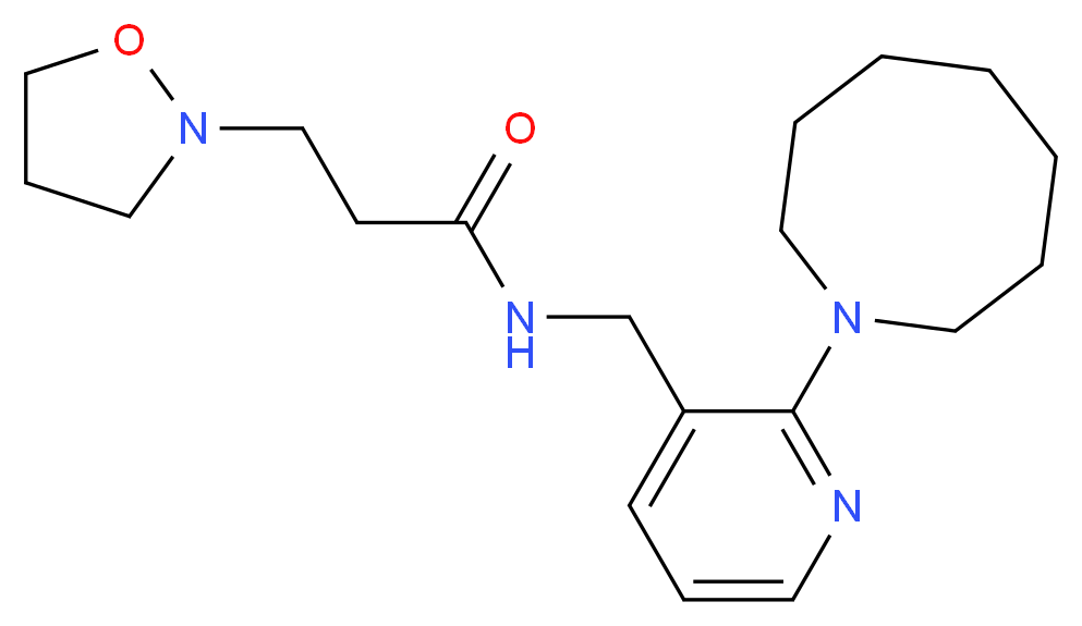 N-{[2-(1-azocanyl)-3-pyridinyl]methyl}-3-(2-isoxazolidinyl)propanamide_分子结构_CAS_)