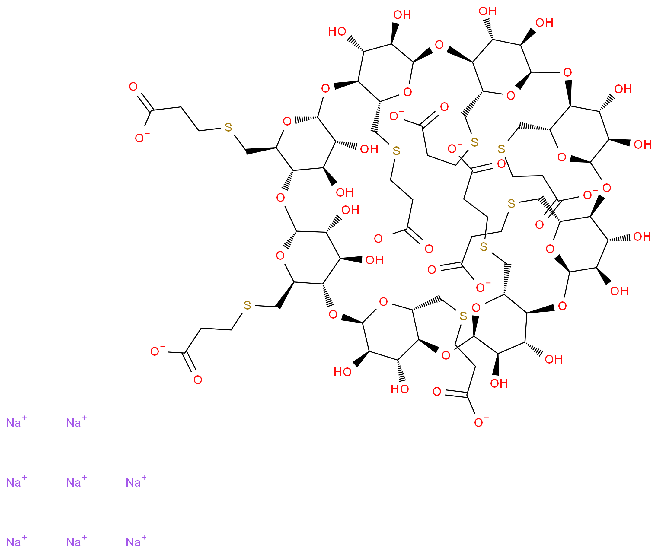 Sugammadex_分子结构_CAS_343306-79-6)