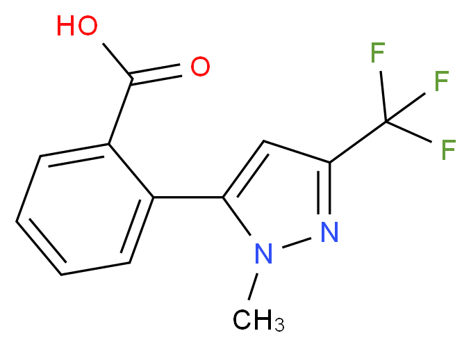 2-[1-methyl-3-(trifluoromethyl)-1H-pyrazol-5-yl]benzoic acid_分子结构_CAS_910037-16-0