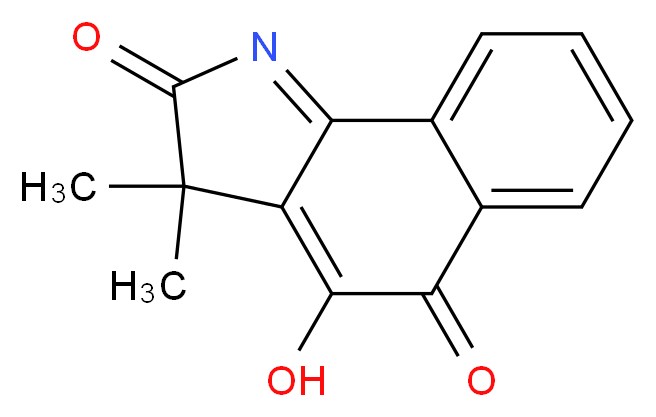 4-hydroxy-3,3-dimethyl-2H,3H,5H-benzo[g]indole-2,5-dione_分子结构_CAS_39674-97-0