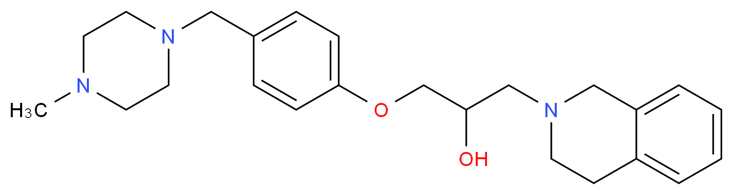 1-(3,4-dihydroisoquinolin-2(1H)-yl)-3-{4-[(4-methylpiperazin-1-yl)methyl]phenoxy}propan-2-ol_分子结构_CAS_)