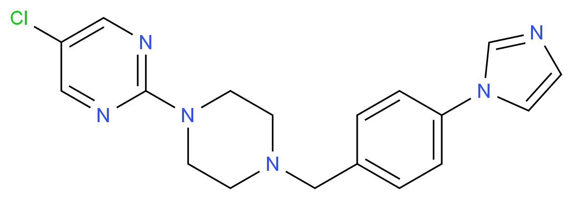 5-chloro-2-{4-[4-(1H-imidazol-1-yl)benzyl]piperazin-1-yl}pyrimidine_分子结构_CAS_)