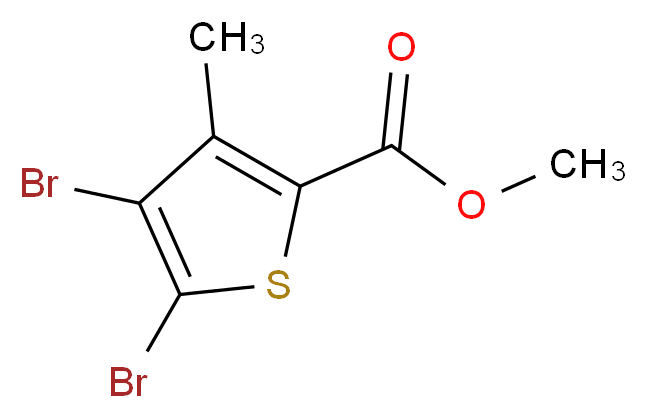 methyl 4,5-dibromo-3-methylthiophene-2-carboxylate_分子结构_CAS_648412-53-7