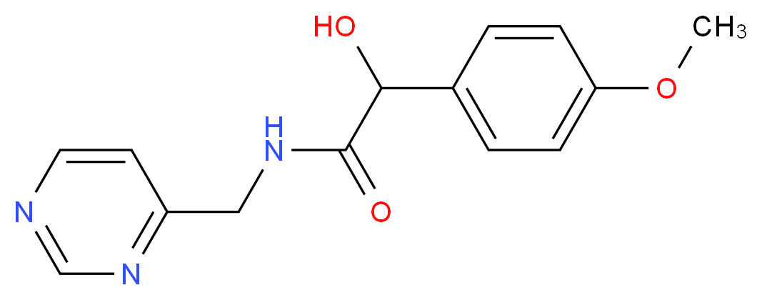 2-hydroxy-2-(4-methoxyphenyl)-N-(pyrimidin-4-ylmethyl)acetamide_分子结构_CAS_)