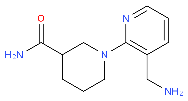1-[3-(aminomethyl)pyridin-2-yl]piperidine-3-carboxamide_分子结构_CAS_)