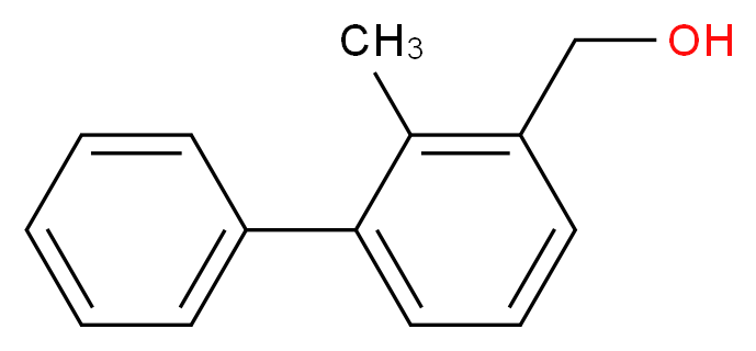 (2-Methyl-[1,1'-biphenyl]-3-yl)methanol_分子结构_CAS_76350-90-8)