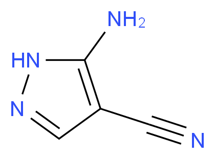 5-amino-1H-pyrazole-4-carbonitrile_分子结构_CAS_16617-46-2