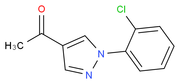 1-[1-(2-chlorophenyl)-1H-pyrazol-4-yl]ethan-1-one_分子结构_CAS_925155-57-3