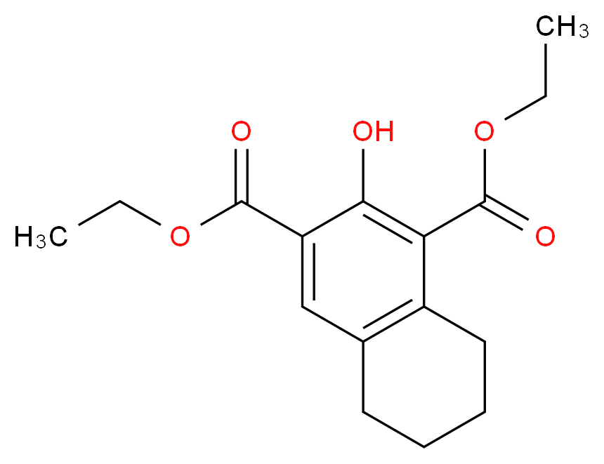 2-羟基-5,6,7,8-四氢化萘-1,3-二羧酸二乙酯_分子结构_CAS_23373-85-5)