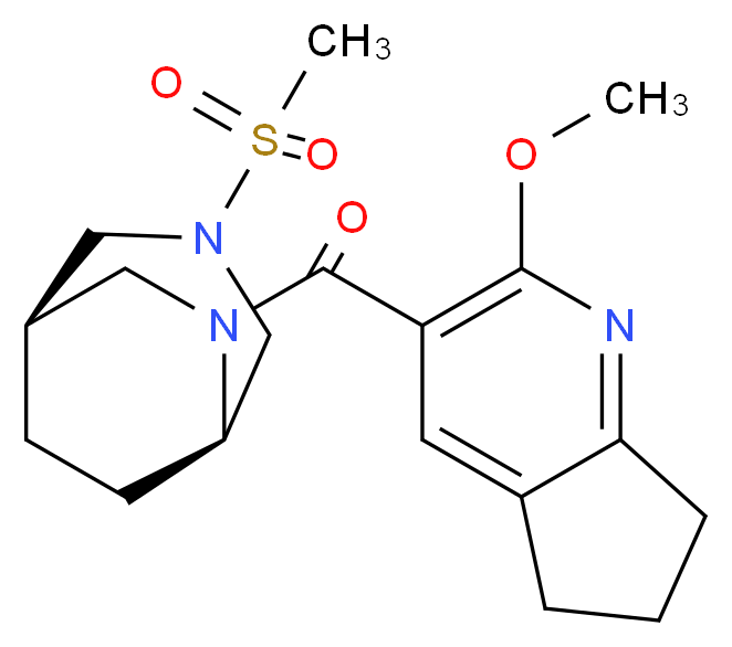 (1R*,5R*)-6-[(2-methoxy-6,7-dihydro-5H-cyclopenta[b]pyridin-3-yl)carbonyl]-3-(methylsulfonyl)-3,6-diazabicyclo[3.2.2]nonane_分子结构_CAS_)