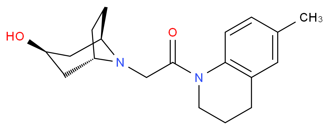 (3-endo)-8-[2-(6-methyl-3,4-dihydroquinolin-1(2H)-yl)-2-oxoethyl]-8-azabicyclo[3.2.1]octan-3-ol_分子结构_CAS_)