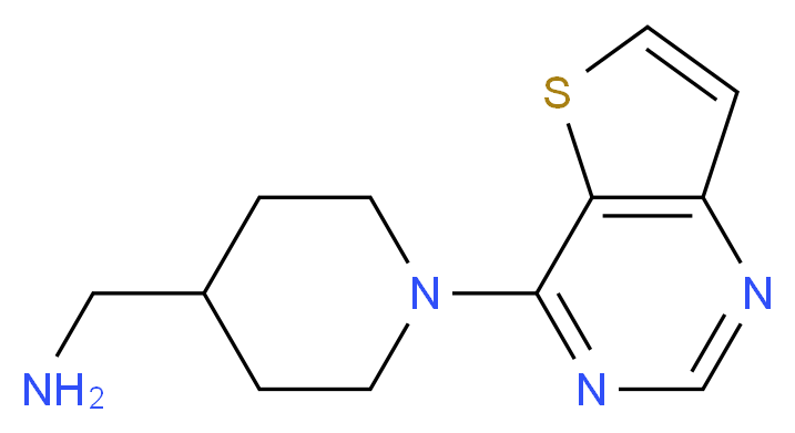 (1-{thieno[3,2-d]pyrimidin-4-yl}piperidin-4-yl)methanamine_分子结构_CAS_937795-94-3