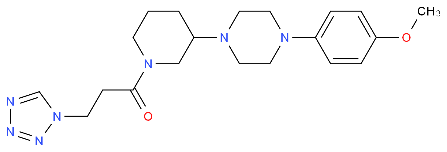 1-(4-methoxyphenyl)-4-{1-[3-(1H-tetrazol-1-yl)propanoyl]-3-piperidinyl}piperazine_分子结构_CAS_)