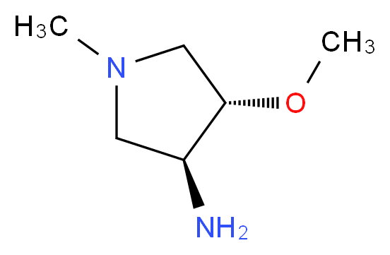 (3S,4S)-4-methoxy-1-methylpyrrolidin-3-amine_分子结构_CAS_1212103-66-6