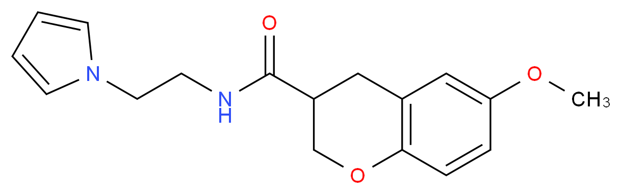 6-methoxy-N-[2-(1H-pyrrol-1-yl)ethyl]-3-chromanecarboxamide_分子结构_CAS_)