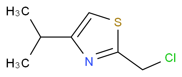 2-(chloromethyl)-4-isopropylthiazole_分子结构_CAS_153493-64-2)