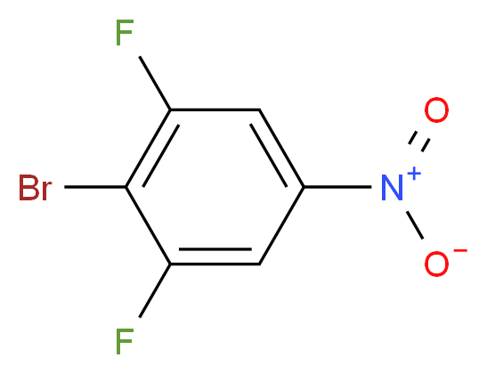 2-bromo-1,3-difluoro-5-nitrobenzene_分子结构_CAS_363-47-3