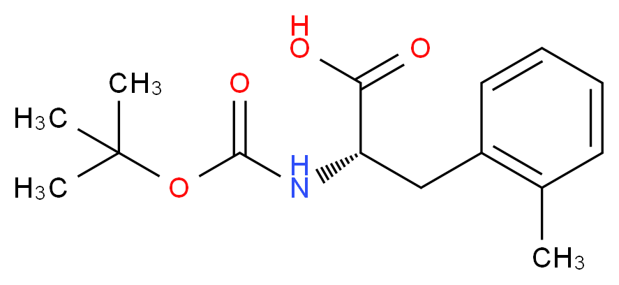 (2S)-2-{[(tert-butoxy)carbonyl]amino}-3-(2-methylphenyl)propanoic acid_分子结构_CAS_114873-05-1