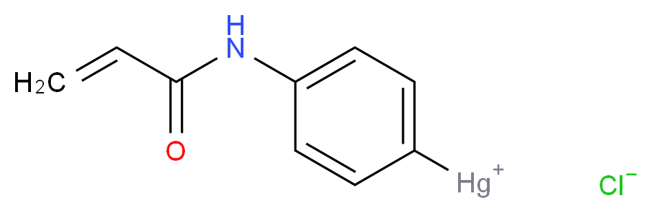 [4-(prop-2-enamido)phenyl]mercuryylium chloride_分子结构_CAS_72136-45-9