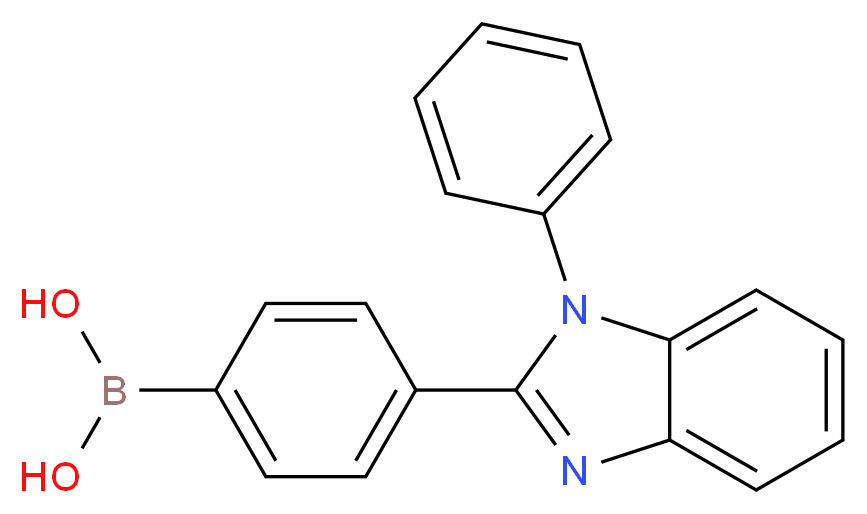 4-(1-phenyl-1h-benzimidazol-2-yl)phenylboronic acid_分子结构_CAS_952514-79-3)