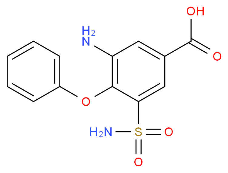 3-amino-4-phenoxy-5-sulfamoylbenzoic acid_分子结构_CAS_28328-54-3