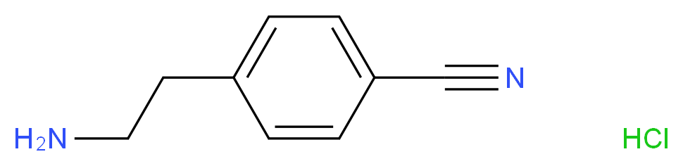 4-(2-aminoethyl)benzonitrile hydrochloride_分子结构_CAS_167762-80-3