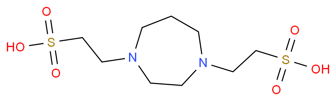 Homopiperazine-N,N'-bis-[2-(ethanesulfonic acid)]_分子结构_CAS_202185-84-0)