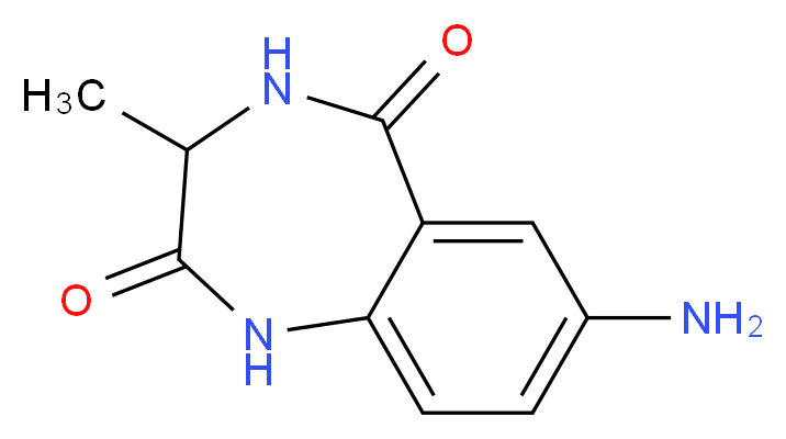 7-amino-3-methyl-2,3,4,5-tetrahydro-1H-1,4-benzodiazepine-2,5-dione_分子结构_CAS_1009315-86-9