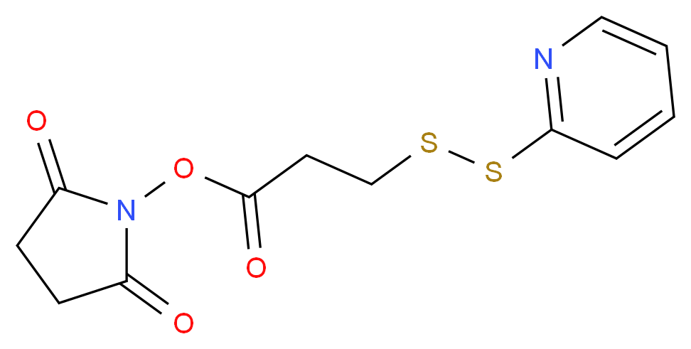 3-(2-PYRIDYLDITHIO)-PROPIONIC ACID N-HYDROXYSUCCINIMIDE ESTER_分子结构_CAS_68181-17-9)