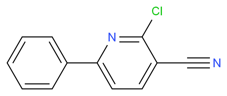 2-chloro-6-phenylpyridine-3-carbonitrile_分子结构_CAS_43083-14-3