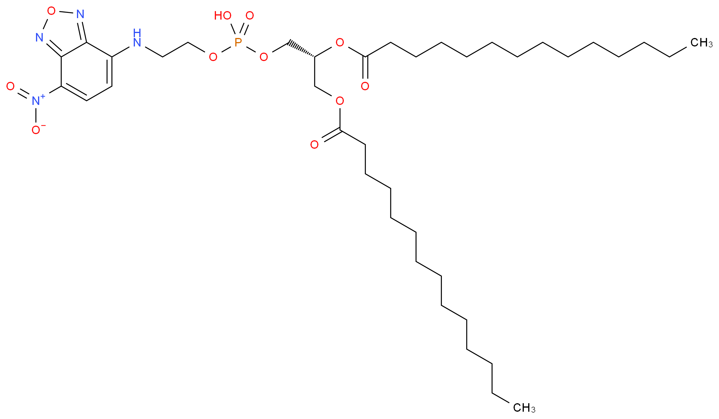 [(2R)-2,3-bis(tetradecanoyloxy)propoxy]({2-[(7-nitro-2,1,3-benzoxadiazol-4-yl)amino]ethoxy})phosphinic acid_分子结构_CAS_123402-48-2