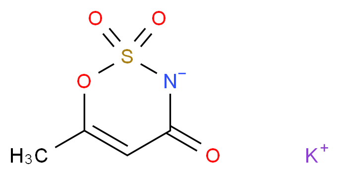 potassium 6-methyl-2,2,4-trioxo-3,4-dihydro-1,2λ<sup>6</sup>,3-oxathiazin-3-ide_分子结构_CAS_55589-62-3