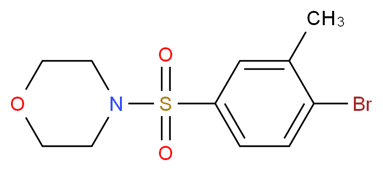 4-((4-Bromo-3-methylphenyl)sulfonyl)morpholine_分子结构_CAS_380846-85-5)